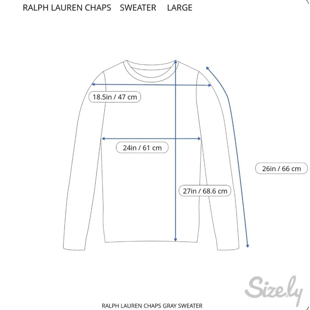 Chaps Ralph Lauren Gray Marled‎ Men's Classic Fit Crew Neck Sweater Size Large